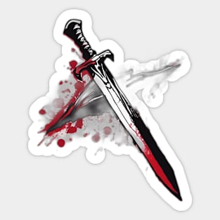 Sword Ruby Red Shadow Silhouette Anime Style Collection No. 355 Sticker